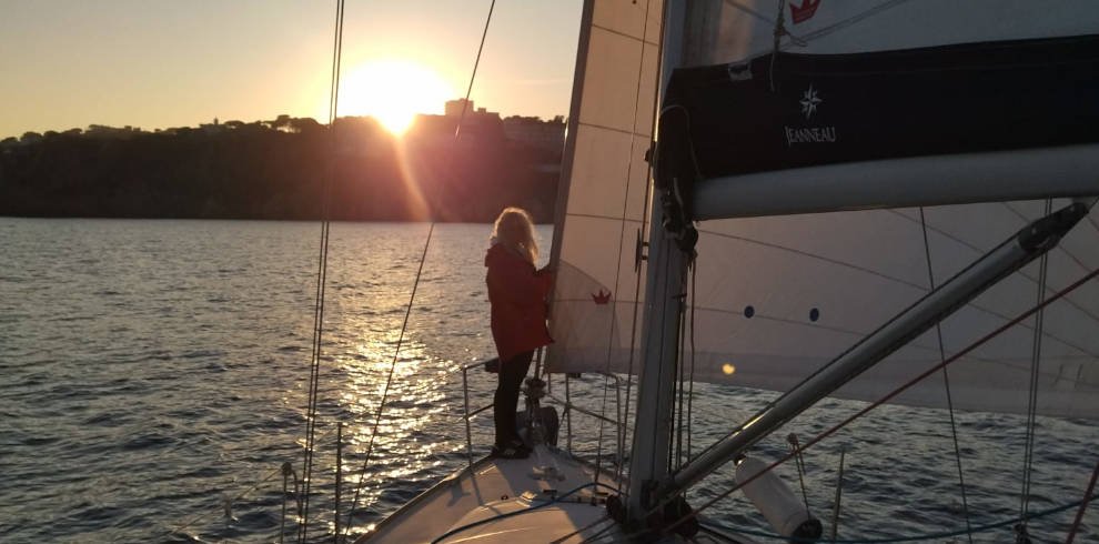 Puesta de sol a bordo del velero Havana